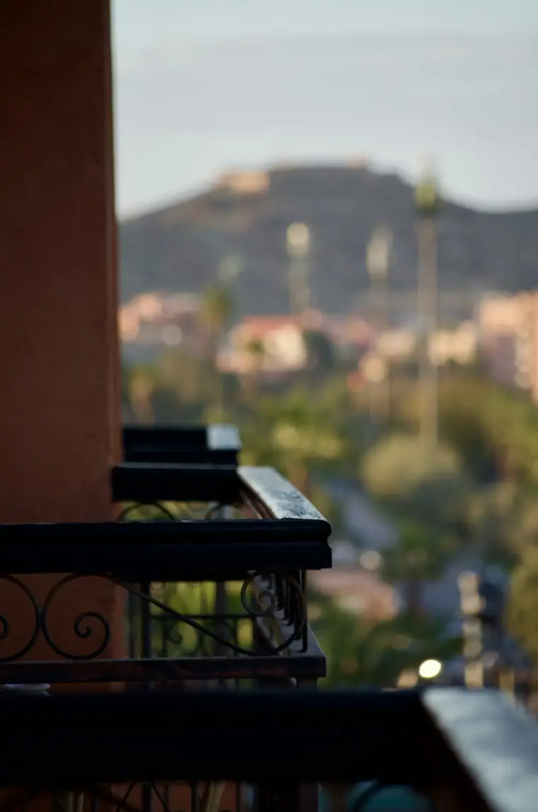 Manzaraya bakan ferforje balkon korkuluğu
